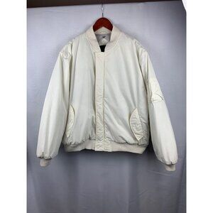 Vintage Hunt Club JCPenney Mens XL Bomber Jacket White